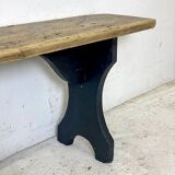 Solid wood farm bench