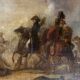 Napoleonic battle scene, oil on canvas, 19th century