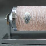 1930s Bauhaus Tubular Wall Light With Pink Glass, Czechoslovakia