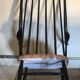 Vintage rocking chair in black stained beech