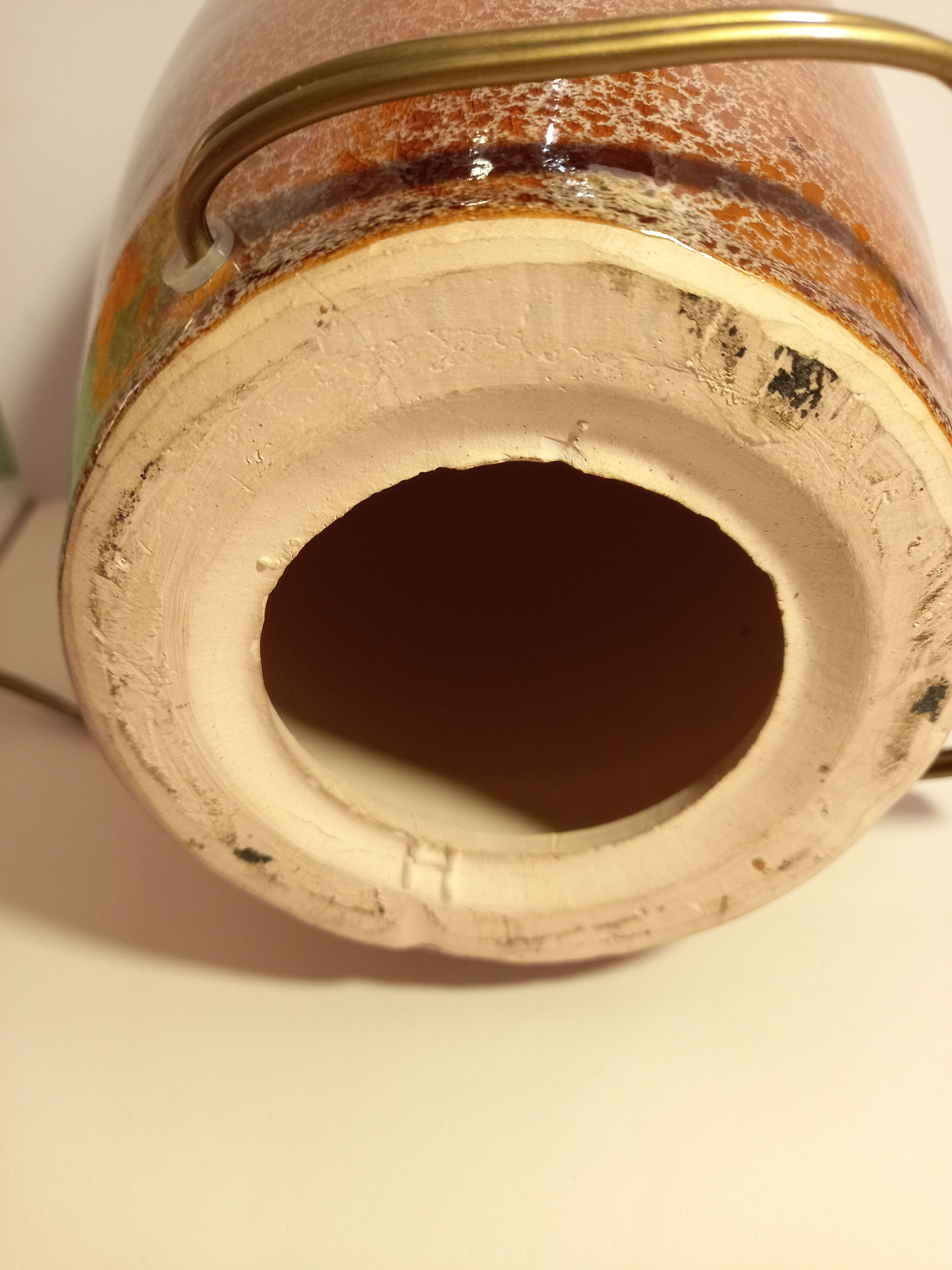 Enamelled sandstone lamp foot 70/80