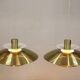 Rare golden pair of Danish design lamps  - great condition.