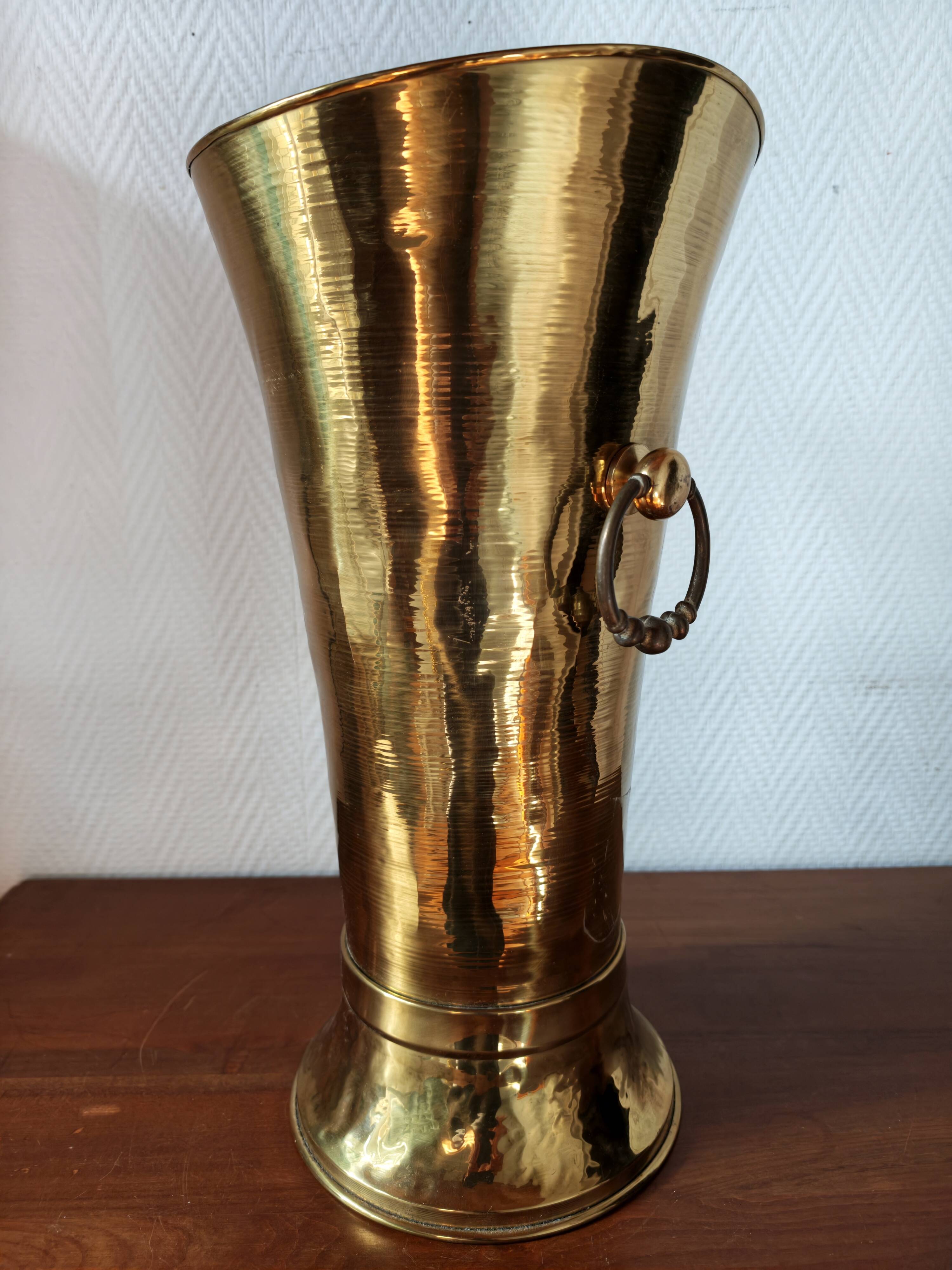 Vintage brass umbrella stand