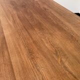 Solid pine table with its extension, 1950s
