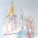 Michel constant. Watercolor on paper.