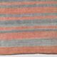 Tapis Kilim bohème rouge pâle et vert, 193 x 222 cm