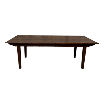 Old farmhouse table in solid fir early XXth, 235cm