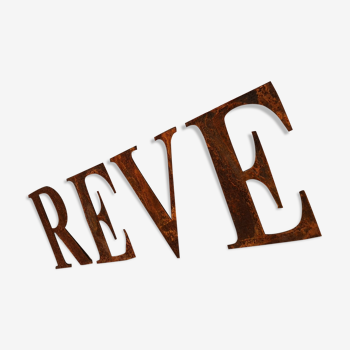 Reve in metallic letters