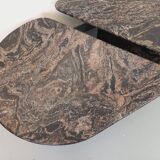 Paire de tables basses gigognes vintage en granit des années 70