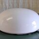 Opaline globe ceiling or wall light, diameter 25 cm - mid-20th century