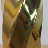 Pair of gilded column lamps Hollywood Regency style