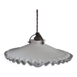 Old white opaline pendant light