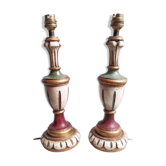 Pair of feet of lase wood lamp