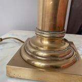 Brass column lamp neoclassical style 60s vintage