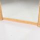 Double illuminated coconut/palm rattan mirror