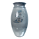 Vase artisanal en grès gris avec illustration enfant