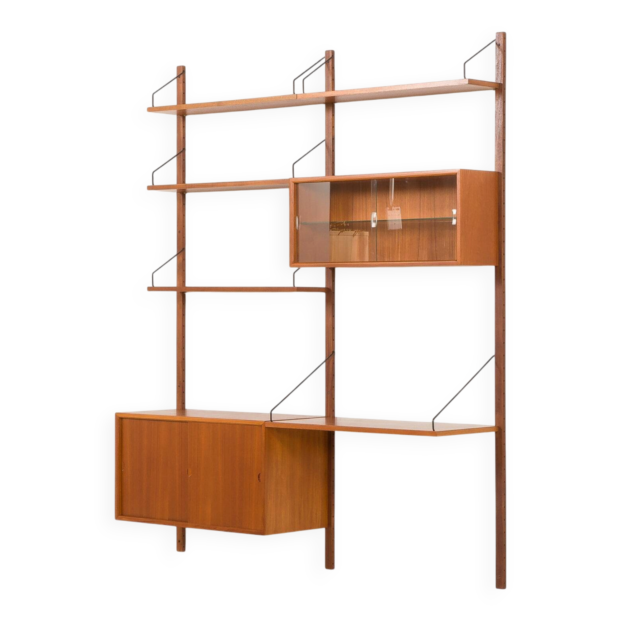 Poul Cadovius teak wall unit for Cado, 1960s