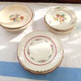 Assorted 18 old flower plates