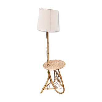 Wicker floor lamp