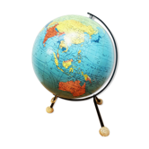 Earth globe tripod Taride glass 1966
