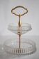 Vintage transparent crystal glass decorative plate, Italy, 1960s.