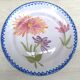 Porcelain plates with floral decoration