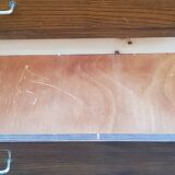 Vintage oak chest of drawers from the 50s with 4 drawers and compass feet