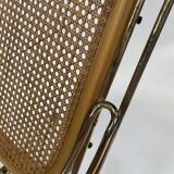 Vintage rocking chair brass bentwood design 1970s