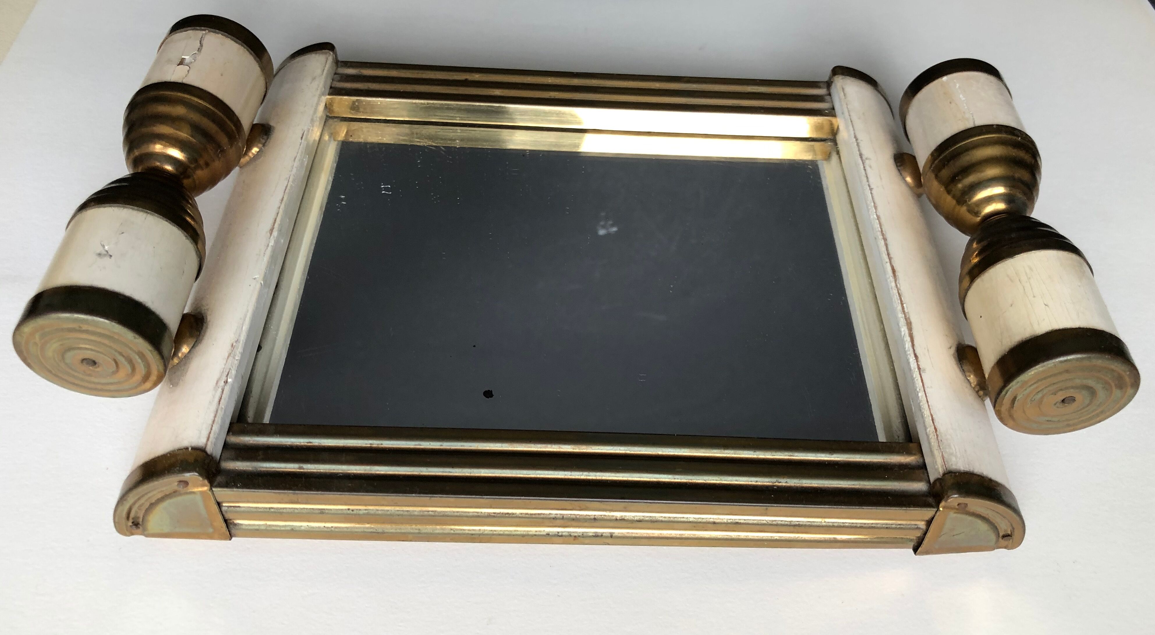 Small art deco mirror tray