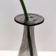 Black Murano Glass Bottle Vase "Mezza Filigrana" by Martens for Aureliano T
