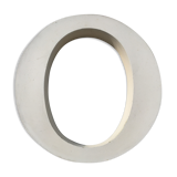 Metal letter o, metal sign