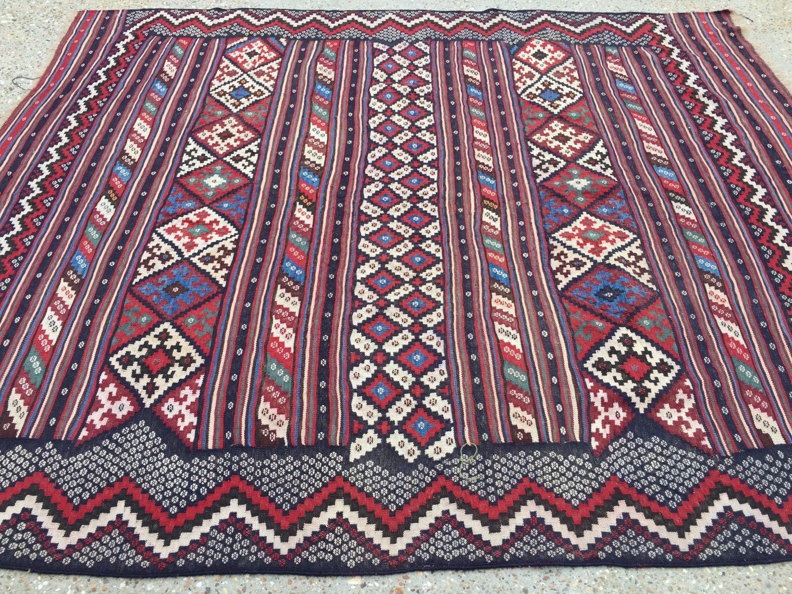 Vintage Turkish Kilim Rug 210x160cm shabby chic wool, country home, boho