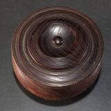 Round natural wooden box with lid for confectionery – Shōwa 20th century.
