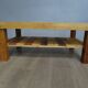 Table basse avec étagère en bois rustique