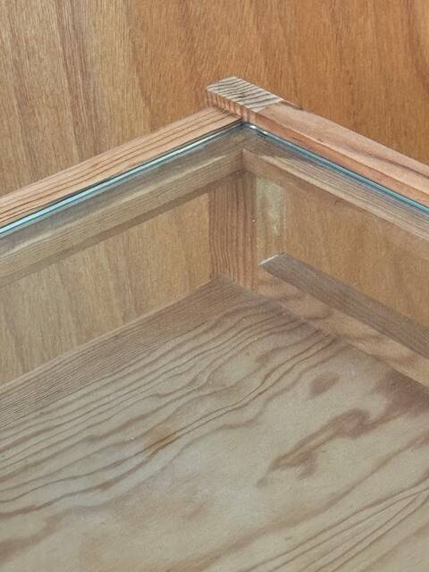 Natural wood rolling trolley