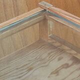 Natural wood rolling trolley