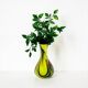 Vase en verre de Murano jaune citron et améthyste Carlo Moretti années 70