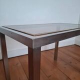 Hollywood Regency Coffee Table - Chrome & Brass - Guy Lefèvre Style -