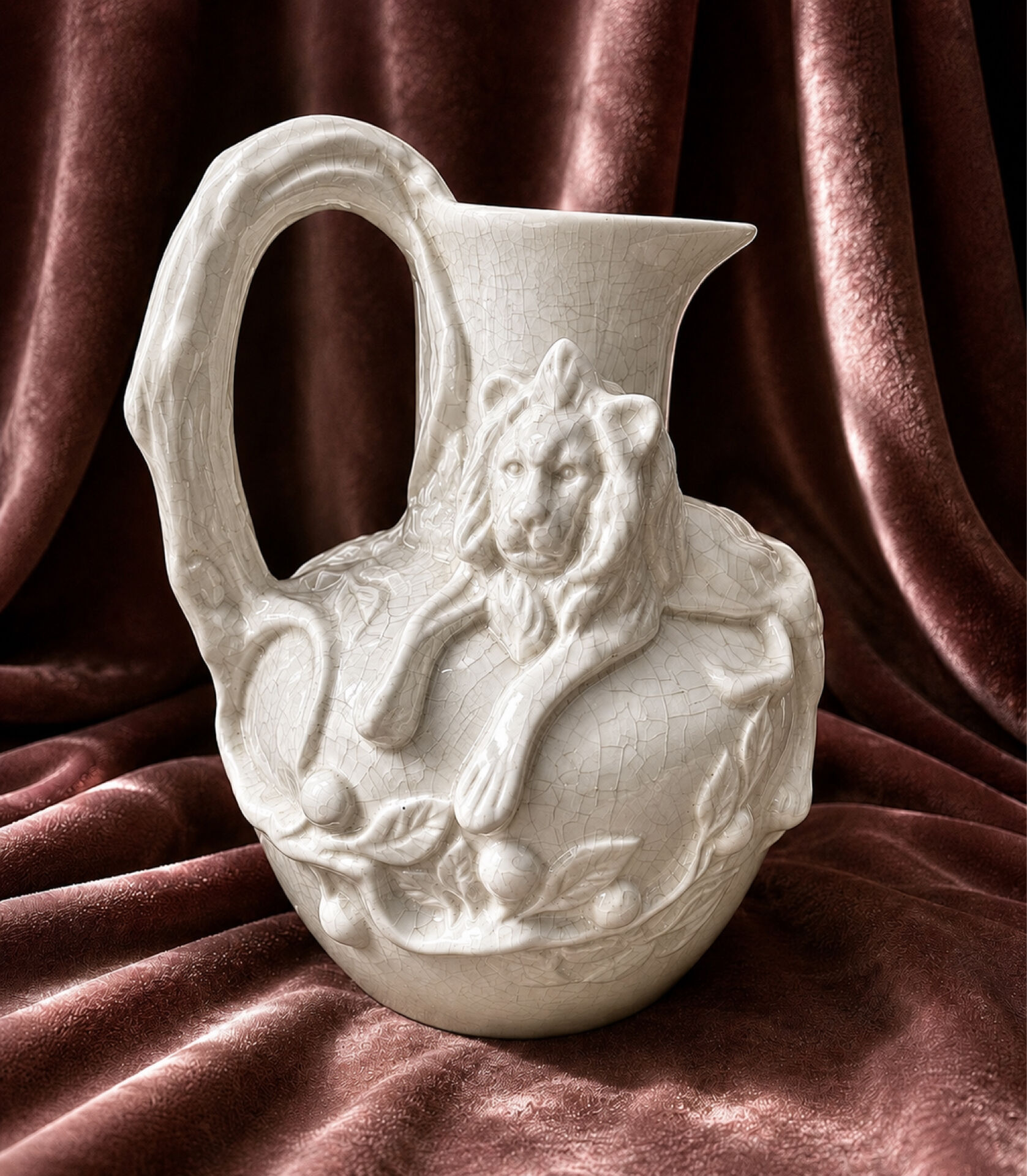 Superb Art Nouveau jug/pitcher/vase in ceramic La Louvière sign