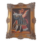 20th Cuzco School Angel Oil Painting