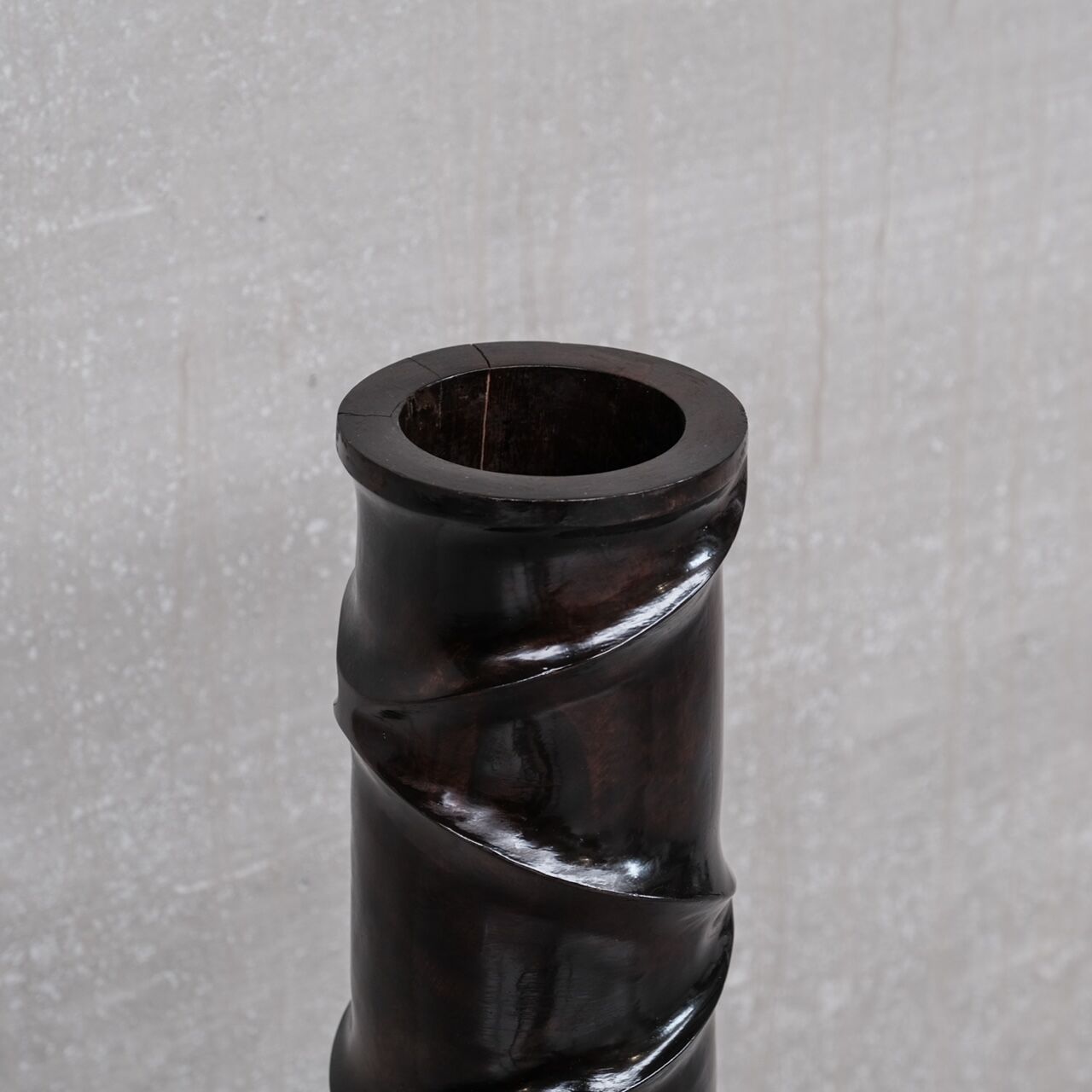 Pair of Wooden Tall French Mid-Century Decorative Vases