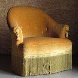 Fauteuil crapaud en velours