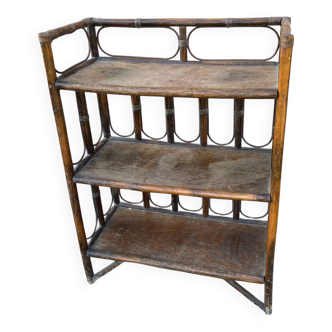 Bamboo rattan shelf