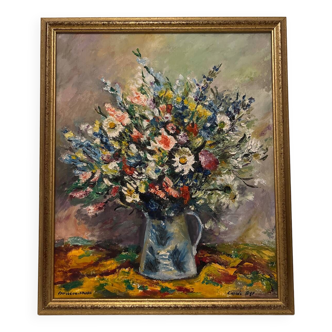 Old painting on canvas still life