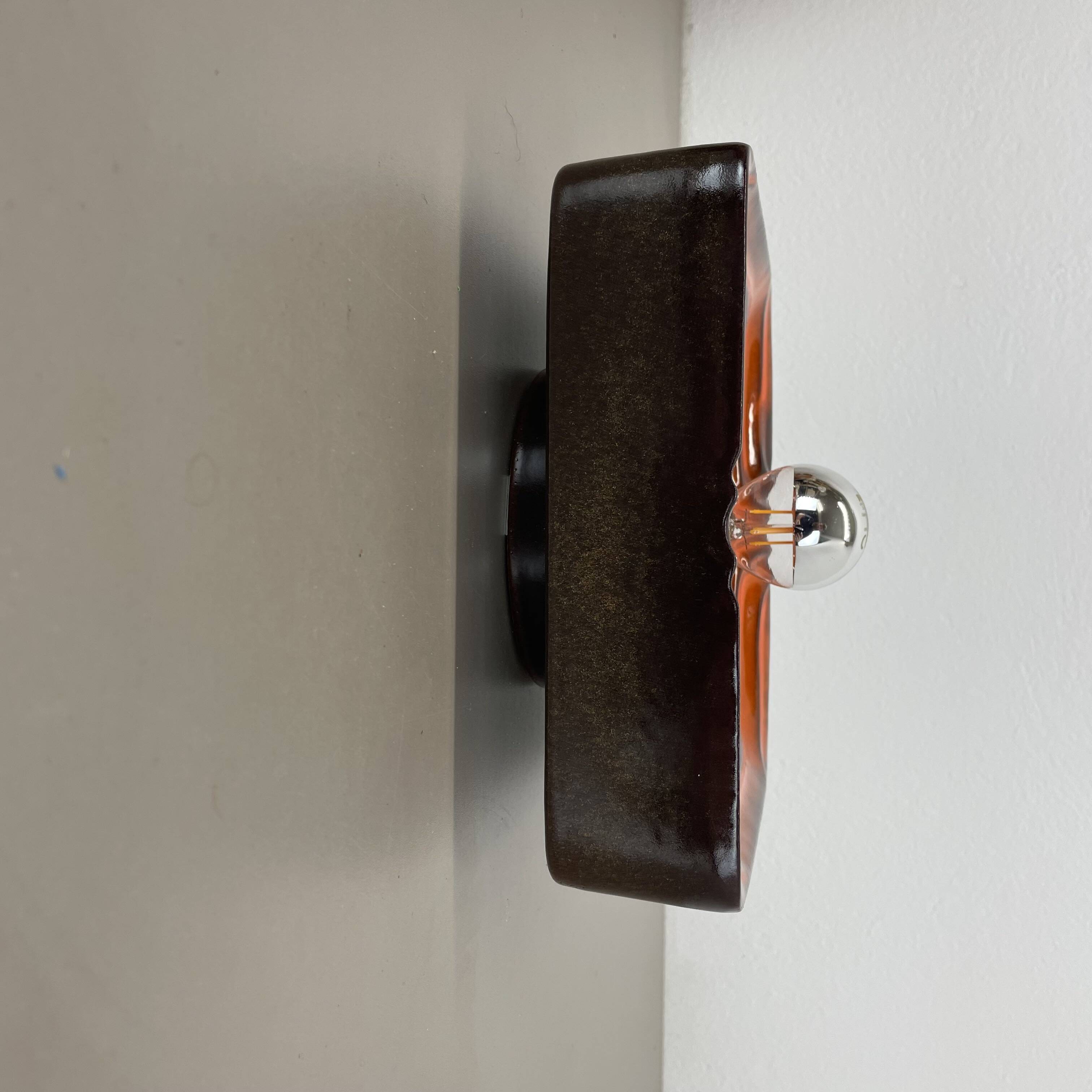 Cubic psychedelic pop art fat lava wall light by pan ceramics, germany, 1970