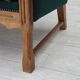 1970s, Danish 4-seater sofa, furniture wool, solid oak wood.