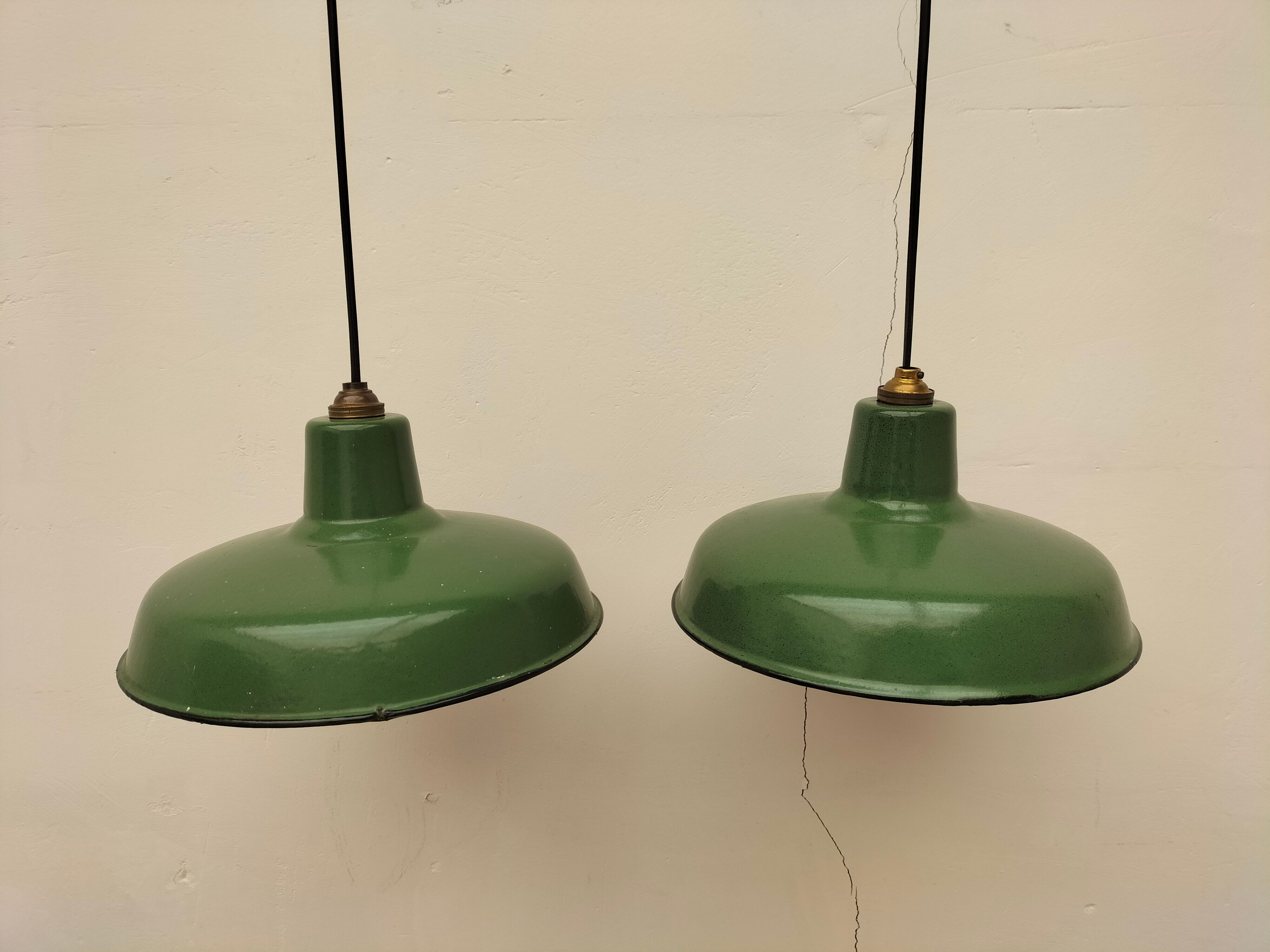 Pair of industrial lamps