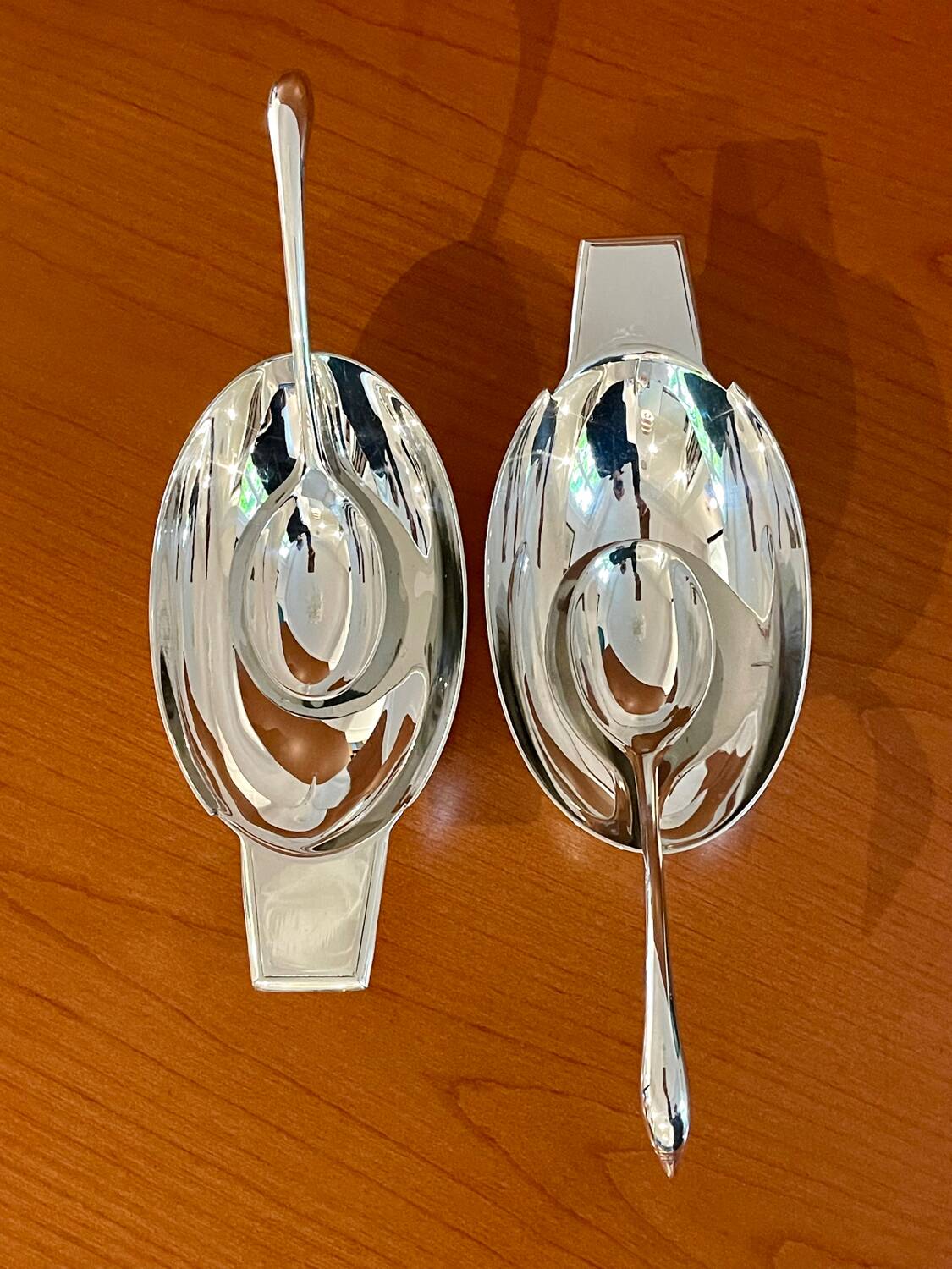 "Christofle, Gallia, 2 Swan Sauce Boats Christian Fjerdingstad