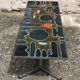 Ceramic and chrome coffee table, 1970
