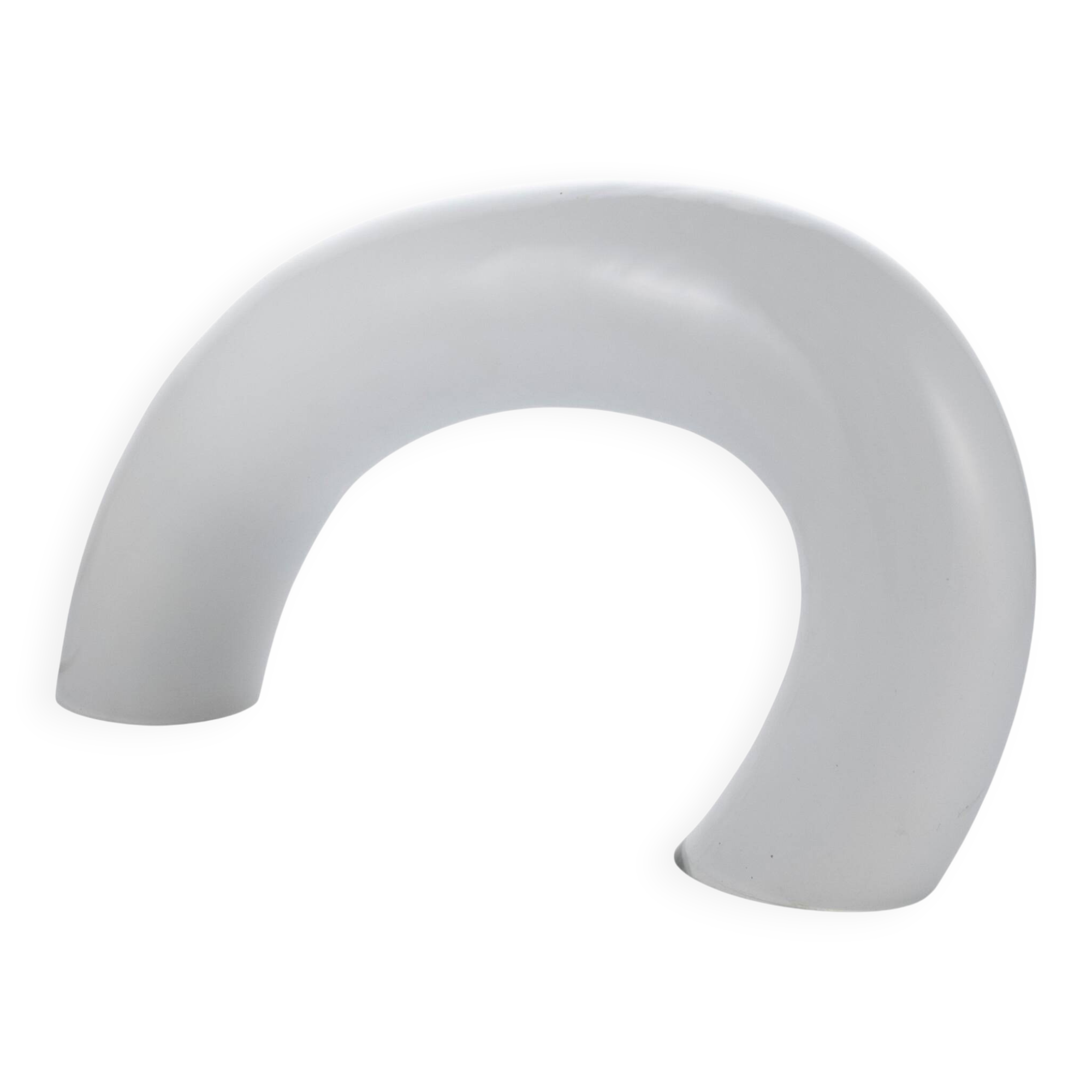 Lampe sculpturale en verre de Murano blanc, Barbini Italie 1970